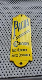 Plaque de porte Pacha 1938 originale, Collections, Marques & Objets publicitaires, Utilisé, Enlèvement ou Envoi, Panneau publicitaire