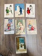 Set van 7 1925 Nieuwjaarskaarten – Kinderen & Winter, Ophalen of Verzenden, Gebruikt