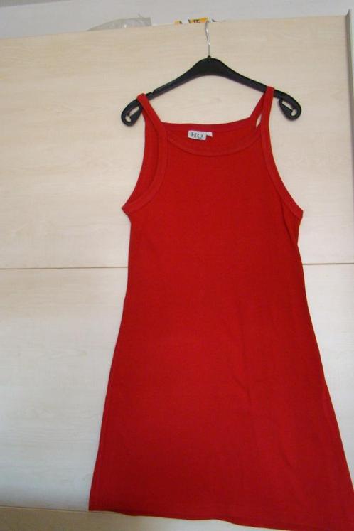zomerkleedje in rood tricot = jurk HQ maat S (36), Kleding | Dames, Jurken, Zo goed als nieuw, Maat 36 (S), Rood, Boven de knie