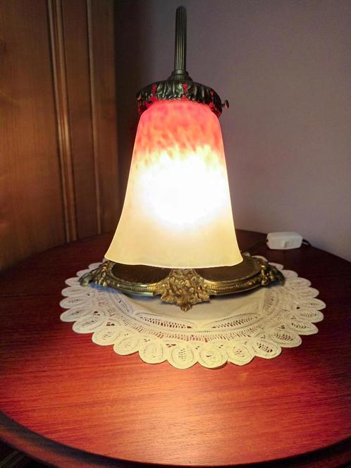 Lampe d'époque Art Déco/Art Nouveau signée Schneider., Antiquités & Art, Antiquités | Éclairage, Enlèvement ou Envoi