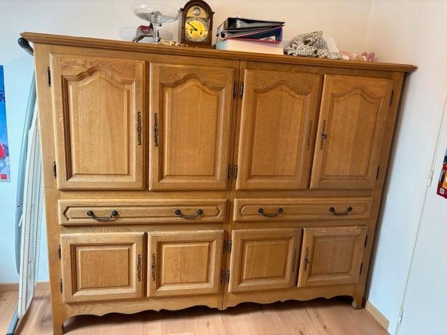 Eiken eetkamer in Oostduinkerke, Huis en Inrichting, Complete eetkamers, Gebruikt, Minder dan 4 stoelen, Ophalen