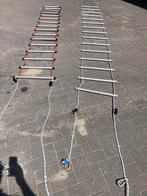 touwladder aluminium 2 stuks 5 meter lang, Ophalen, Gebruikt, Ladder, 4 meter of meer