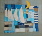 JEAN OOSTERLYNCK / ZEILSCHEPEN / KLEURLITHO / 65x73cm / SIG, Antiek en Kunst, Ophalen of Verzenden