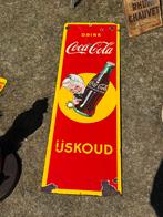 Drink Coca Cola emaille reclamebord, Ophalen, Gebruikt, Reclamebord