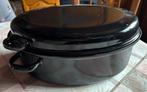 Grote emaile braadpan met deksel 41/29/13/5 cm, Huis en Inrichting, Keuken | Potten en Pannen, Ophalen of Verzenden, Gebruikt
