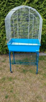 Grote vogelkooi papegaai, broedbakje in hout, tralienesten, Ophalen, Zo goed als nieuw, Metaal, Vogelkooi