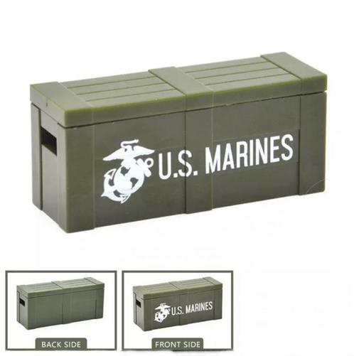 🎁WW2 Bouwstenen - G19 - Amerikaanse wapenkist "US Marines", Kinderen en Baby's, Speelgoed | Bouwstenen, Zo goed als nieuw, Ophalen of Verzenden
