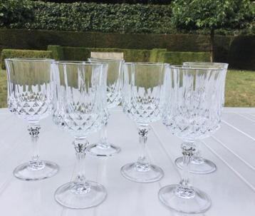 6 kristallen likeurglaasjes Cristal d’Arques Longchamp3€/set beschikbaar voor biedingen