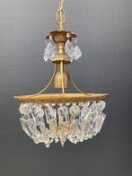 Lamp - luster - kroonluchter metaal en glas, Ophalen of Verzenden, Zo goed als nieuw, Glas