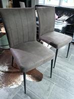 2 nieuwe stoelen in grijze alcantara, Ophalen, Zo goed als nieuw, Zwart