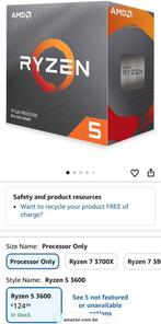 Ryzen 5 3600, Enlèvement ou Envoi, Comme neuf, 8-core, 4 Ghz ou plus