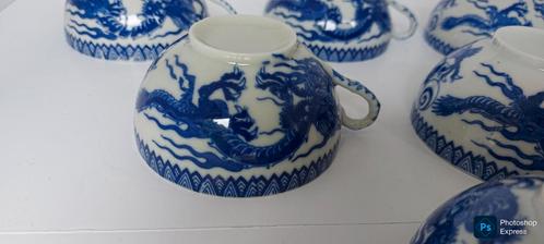 6 kopjes Japans vintage, Antiek en Kunst, Antiek | Servies los, Ophalen of Verzenden