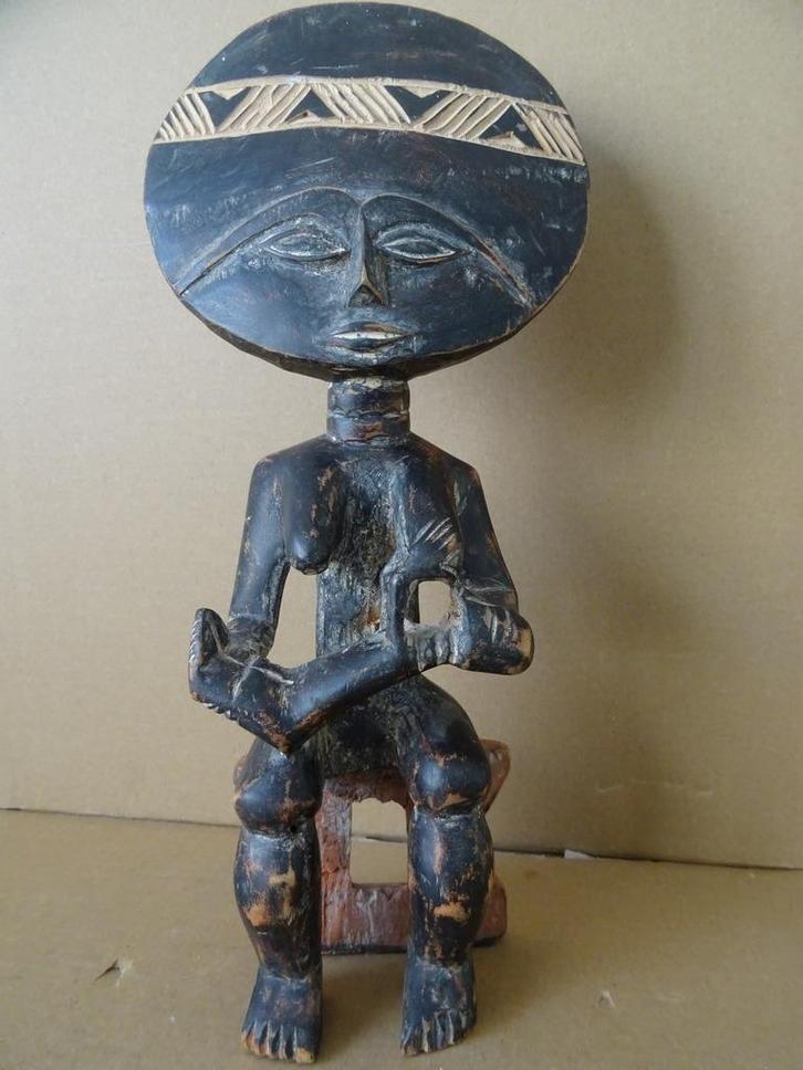 Afrikaans beeld Afrikaans vruchtbaarheidsbeeld Ashanti 36 cm, Antiek en Kunst, Kunst | Niet-Westerse kunst, Ophalen of Verzenden