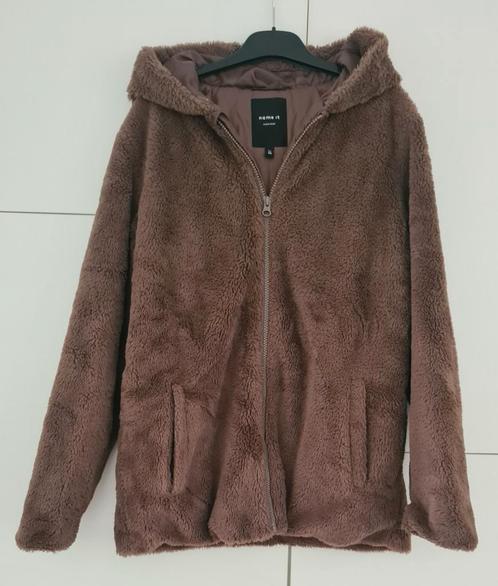 Name It meisjes bruine fluffy herfst-/winterjas maat 158, Kinderen en Baby's, Kinderkleding | Maat 158, Gebruikt, Meisje, Jas