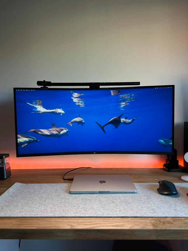 LG 38WN95CP-W, Computers en Software, Monitoren, Zo goed als nieuw, 101 t/m 150 Hz, DisplayPort, HDMI, Thunderbolt, USB-C, Gaming