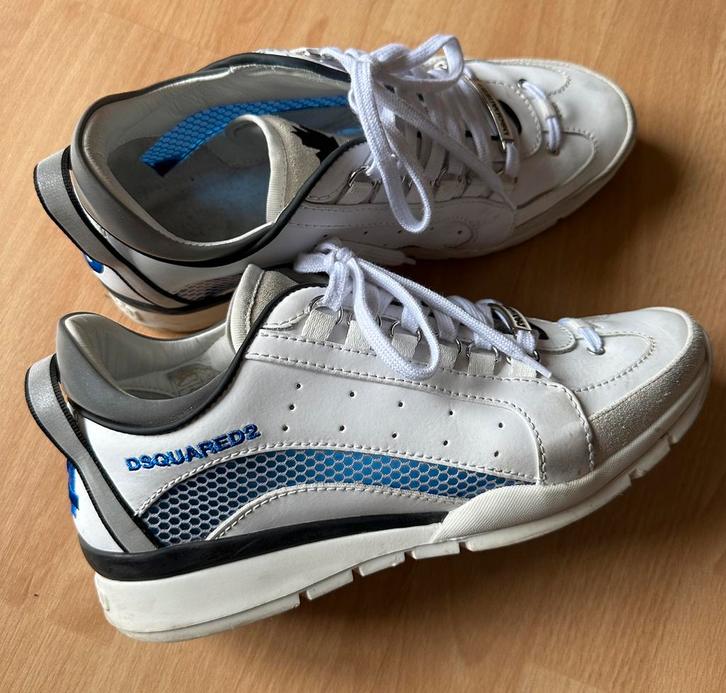 DSQUARED2 Sneakers Shoes Basket Cuir Made in Italy AUTHENTIC, Sport en Fitness, Loopsport en Atletiek, Zo goed als nieuw, Ophalen