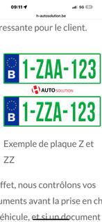 Location Plaque Z dans toute la Belgique 0471835616, Enlèvement