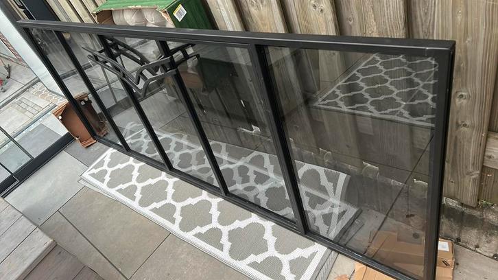 Stalen taatsdeur, Doe-het-zelf en Bouw, Deuren en Vliegenramen, Zo goed als nieuw, Binnendeur, 215 cm of meer, 80 tot 100 cm, Glas