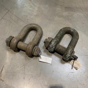 2x 10-TON D-sluitingen harpsluitingen shakles. beschikbaar voor biedingen
