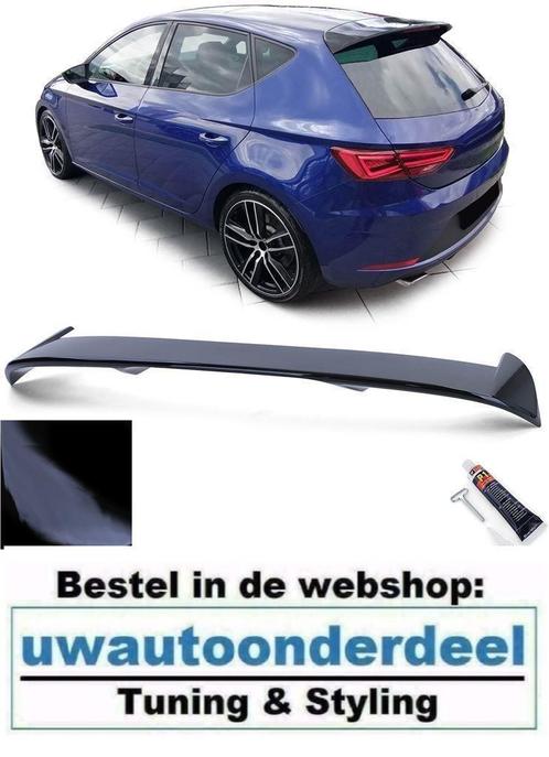 Dakspoiler Extention Dak Spoiler Glans Zwart Voor Seat Leon, Auto diversen, Tuning en Styling, Verzenden