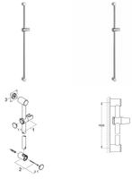 douchestang 1m grohe, Ophalen of Verzenden, Nieuw, Chroom, Douche