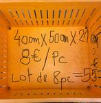 10 Bacs en pvc pliables 40cmx60cmx24cm, prix 10€/pièce, Enlèvement ou Envoi