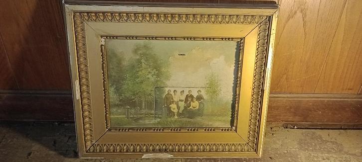 Photo intégrée huile sur toile, original,Ernest Braems,n195, Antiquités & Art, Art | Dessins & Photographie, Enlèvement