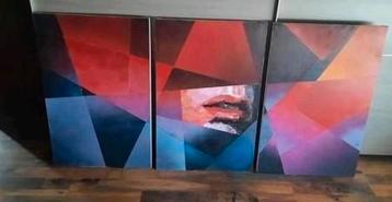 Schilderij in 3 delen uniek beschikbaar voor biedingen