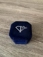 Goude ring met diamanten van 0,25 karaat, Handtassen en Accessoires, Goud, 17 tot 18, Met kristal, Ophalen of Verzenden