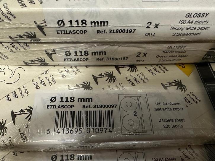 Etiquette pour imprimante A4, Informatique & Logiciels, Étiqueteuses, Neuf, Enlèvement