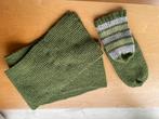 Set nieuwe gebreide groene muts en sjaal, Ophalen of Verzenden, Zo goed als nieuw, Muts