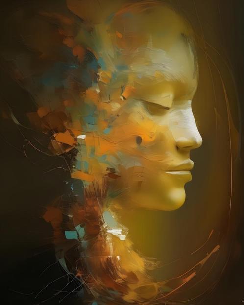 Verstilde Transformatie, kunstprint op canvas 60x40x2 cm., Antiek en Kunst, Kunst | Schilderijen | Klassiek, Verzenden
