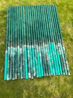 groene metalen tuinpalen, Tuin en Terras, Palen, Balken en Planken, Gebruikt, Palen, Ophalen, 180 tot 250 cm