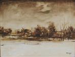 Albert Claeys (1889-1967): Winterlandschap (82 x 70 cm), Ophalen of Verzenden