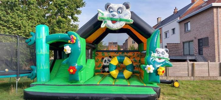 Springkasteel Panda-thema – Belgische topkwaliteit!, Kinderen en Baby's, Speelgoed | Buiten | Springkussens, Gebruikt, Ophalen