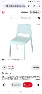 Ikea stoel TEODORES turquoise Nieuwstaat!, Huis en Inrichting, Ophalen of Verzenden, Zo goed als nieuw