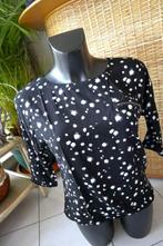 prachtig zwart wit leuk blouse T-shirt, Maat 38/40 (M), Overige kleuren, Zo goed als nieuw, Korte mouw