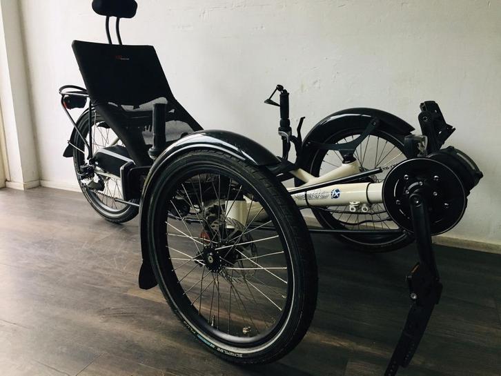 E- Ligfiets/Driewieler: HP Velotechnik Gekko opvouwbaar, Fietsen en Brommers, Fietsen | Ligfietsen, Zo goed als nieuw, Ophalen of Verzenden