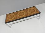 Vintage Salontafel met Keramisch Blad, Jaren 60/70, Huis en Inrichting, Tafels | Salontafels, Ophalen, Minder dan 50 cm, Gebruikt