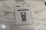 Nikon SB-800 Instruction manual handleiding, Ophalen of Verzenden, Zo goed als nieuw, Nikon