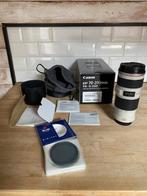 Canon EF 70-200mm f/4 L IS USM met toebehoren, Ophalen, Zo goed als nieuw, Zoom