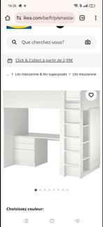 Lit mezzanine Ikea Smstad, Maison & Meubles, Armoires | Armoires à chaussures, Enlèvement, Comme neuf