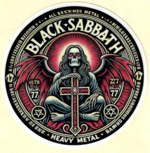 Black Sabbath sticker #1, Verzamelen, Muziek, Artiesten en Beroemdheden, Nieuw, Verzenden