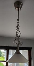 Glazen hanglamp met 1 kap, Huis en Inrichting, Lampen | Kroonluchters, Ophalen, Gebruikt, Glas