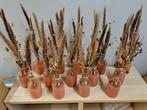 droogbloemen incl gespoten terracotta vazen, Huis en Inrichting, Ophalen, Zo goed als nieuw