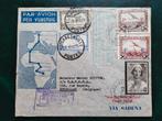 Postzegels op brief Sabena Brussel-Élisabethville 15/11/35, Postzegels en Munten, Luchtvaart, Met envelop, Ophalen of Verzenden