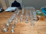 Partij van 34 glazen, Verzamelen, Glas en Drinkglazen, Ophalen, Gebruikt