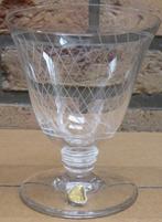 14 gestreepte kristallen glazen - BLS - 10 x 9,5 cm - € 55, Antiek en Kunst, Ophalen