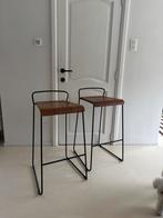Walnoot design barstoelen, Huis en Inrichting, Barkrukken, Ophalen, Zo goed als nieuw