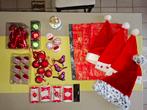 Lot kerst versiering / artikelen rood thema, Ophalen of Verzenden, Zo goed als nieuw